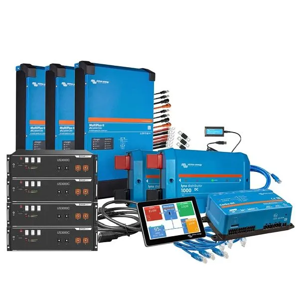Kit de backup Offgridtec trifásico 14kWh com bateria Pylontech US3000C Victron MultiPlus-II 48/5000, 4-01-015805-002