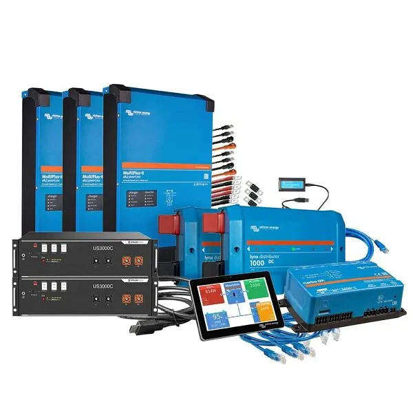 Kit de backup Offgridtec trifásico 21kWh com bateria Pylontech US3000C Victron MultiPlus-II 48/5000, 4-01-015805-003