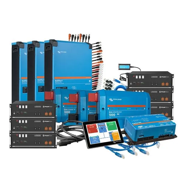 Kit de backup Offgridtec trifásico 28,8 kWh com bateria Pylontech US5000 Victron MultiPlus-II 48/8000, 4-01-015810-002