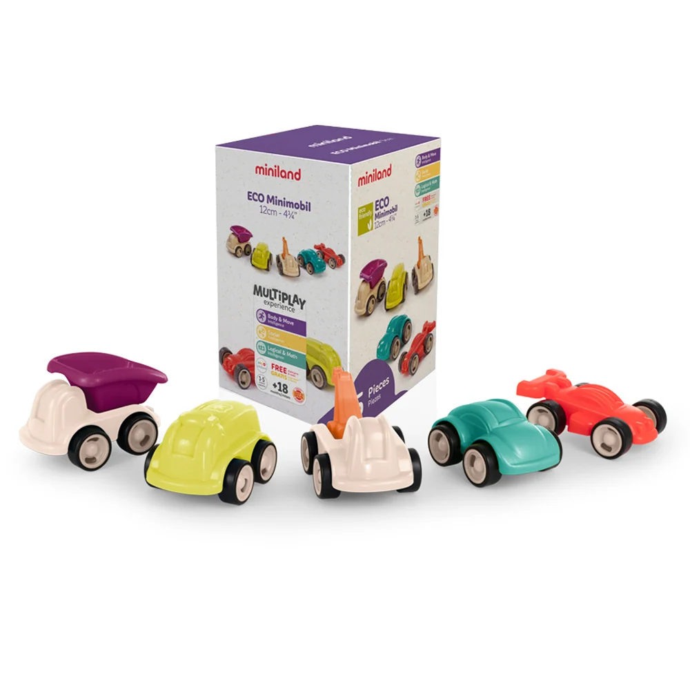 Carros Eco Minimobil 12cm, 5 peças com Proteção UV
