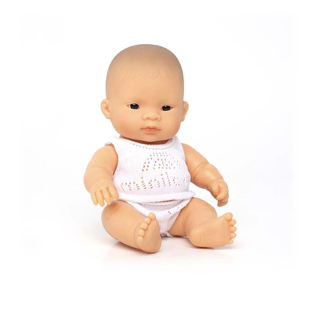 Neutralizador de Odores Boneco Bebé Asiático 21cm (Enviado em Caixa e com Roupa Interior)