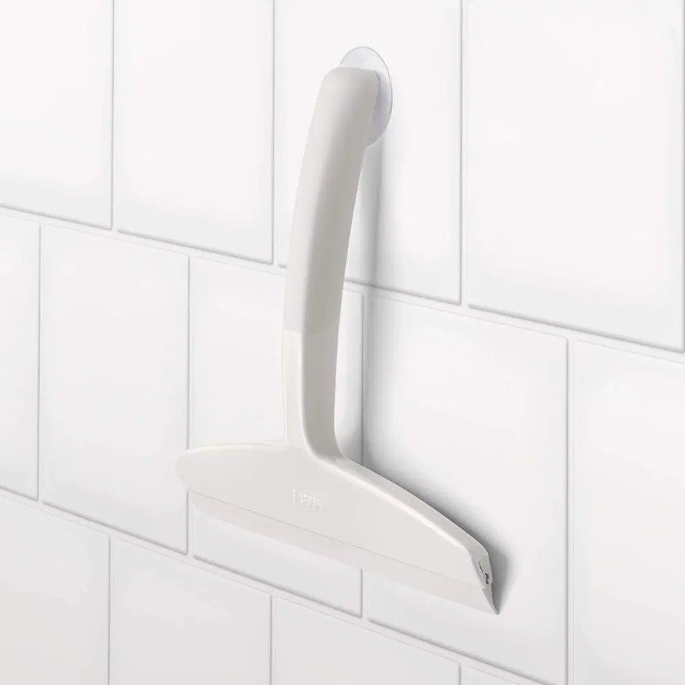 MERY Limpa Vidros Cinza Distinto e Branco com Ventosa para Superfícies Lisas