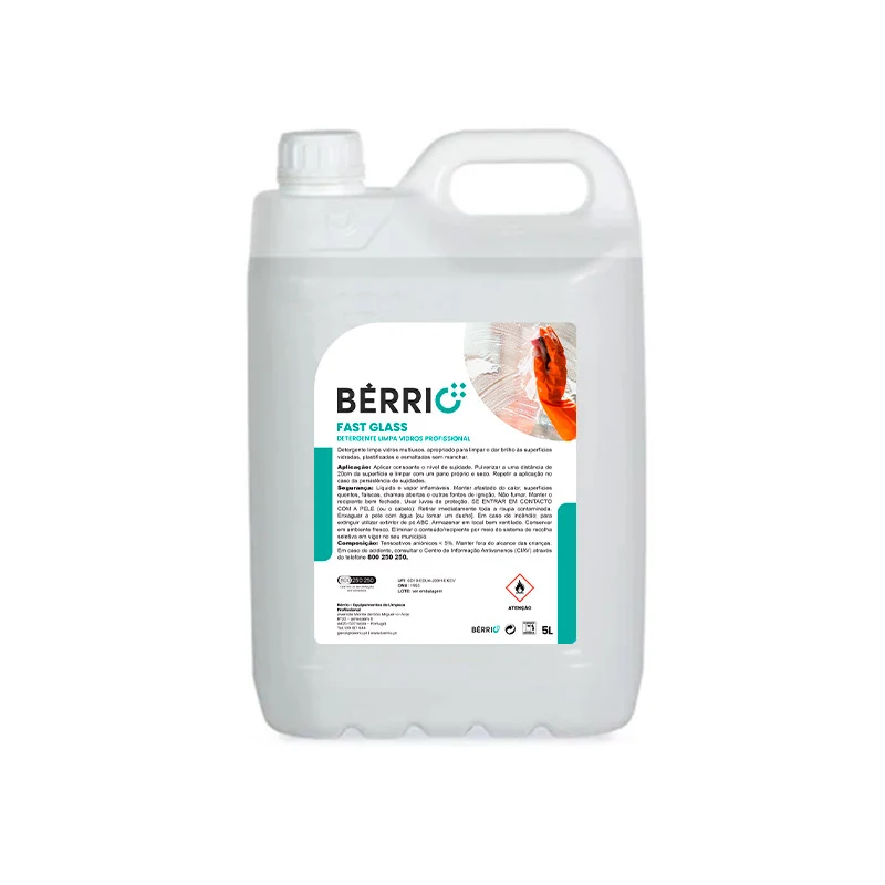 Profissional Premium Limpa Vidros Rápido Glass Bérrio - 5 Litros