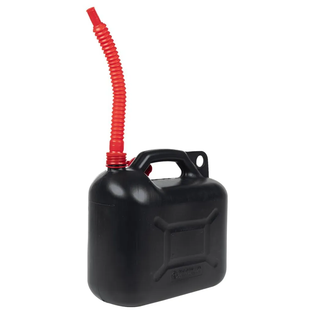 Bidão de combustível com bico flexível 3 pcs plástico 10 L preto