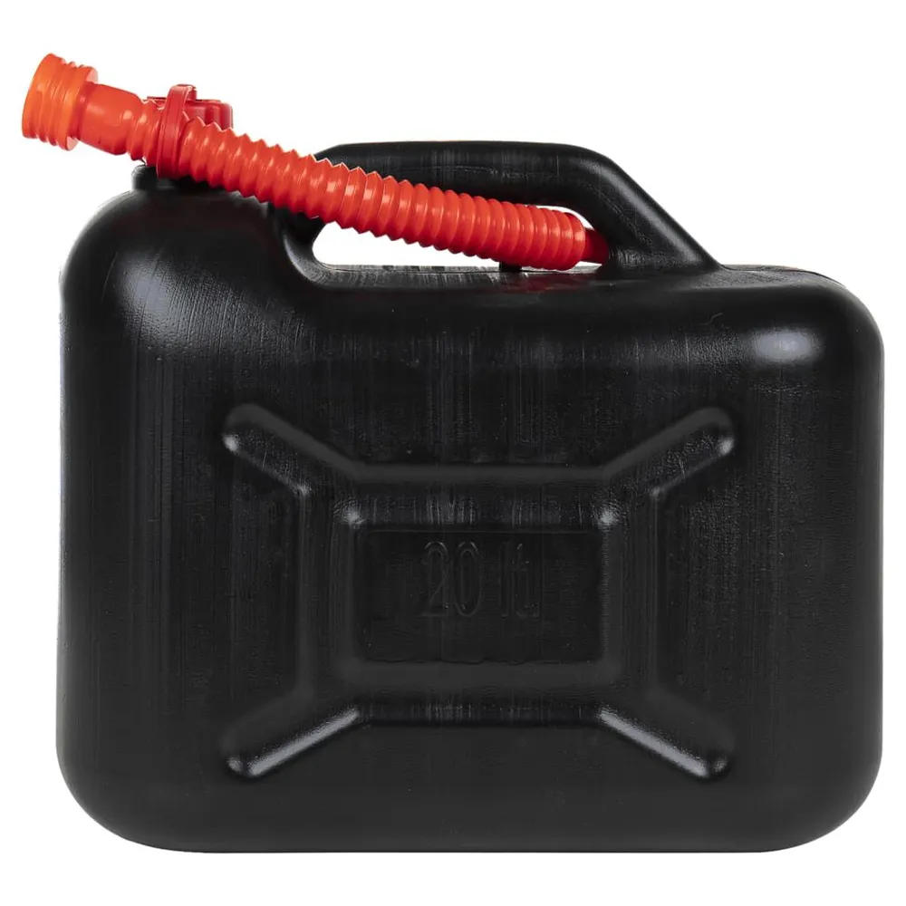 Bidão de combustível com bico flexível 3 pcs plástico 20 L preto