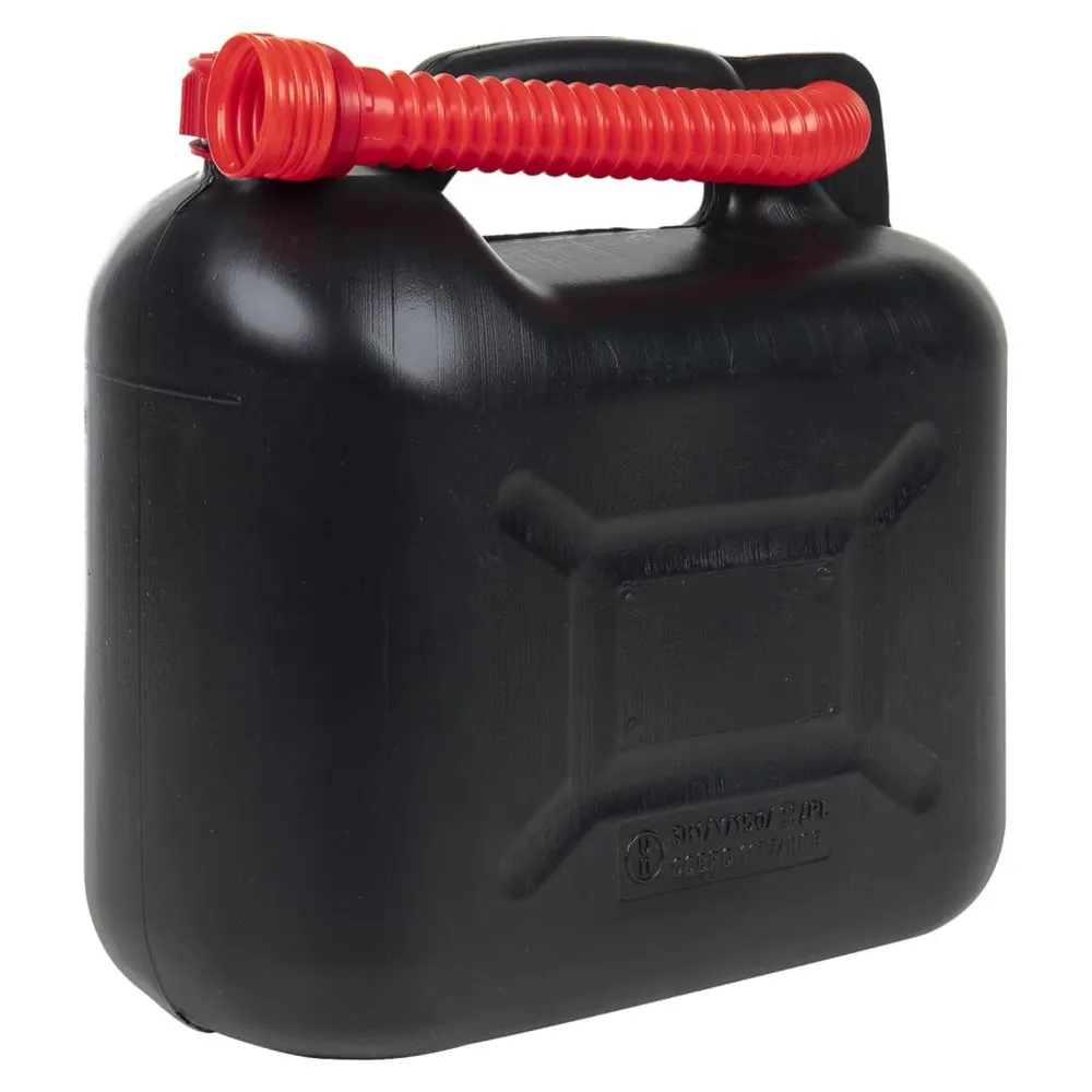 Bidão de combustível com bico flexível 3 pcs plástico 10 L preto