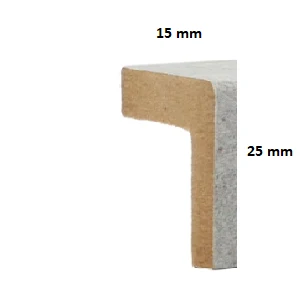 Remate de Canto Cornija em MDF 2440mm Material TPO