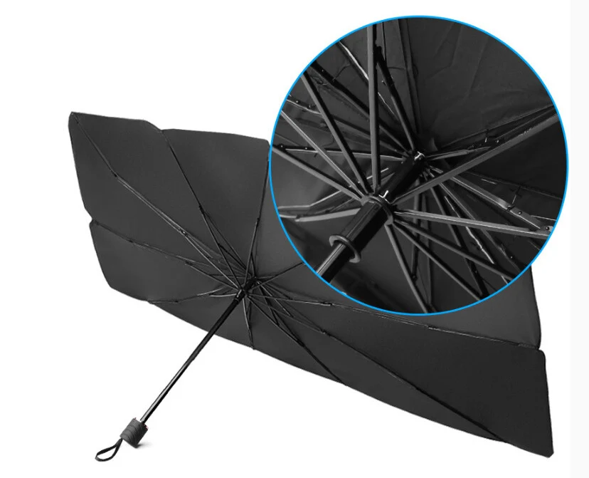 Faixa de Proteção Parasol Dobrável para Carro - Formato Guarda-Chuva