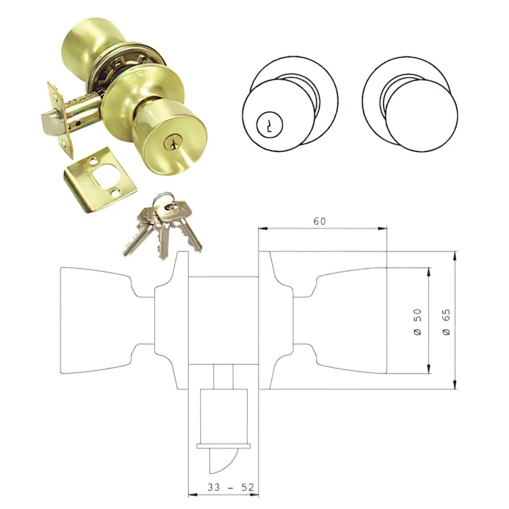 Botão Tesa 3501-LM/60/70