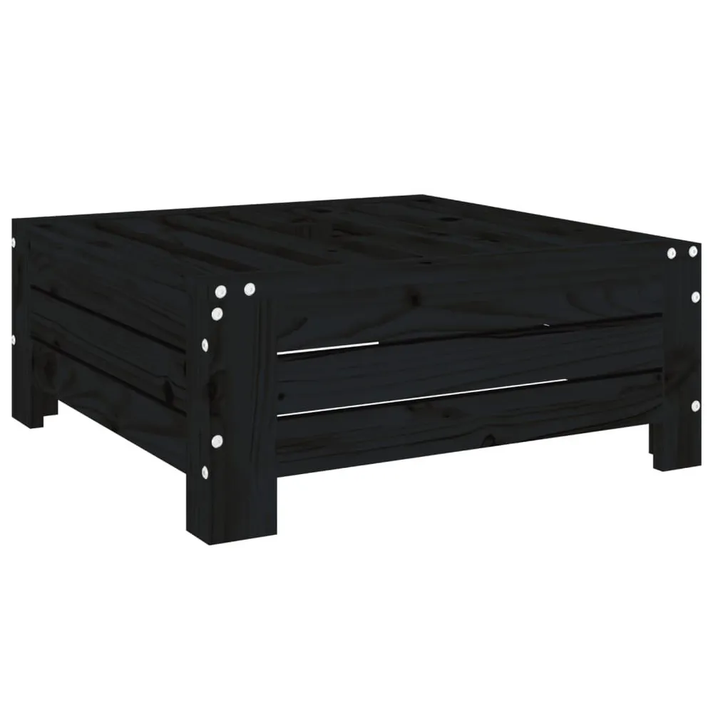 Cobertura para base de guarda-sol madeira de pinho maciç preto