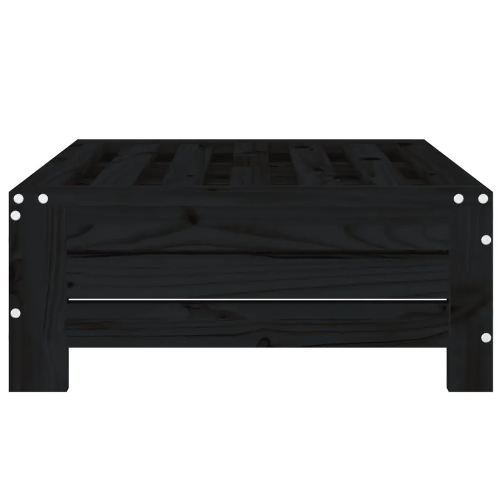 Cobertura para base de guarda-sol madeira de pinho maciç preto