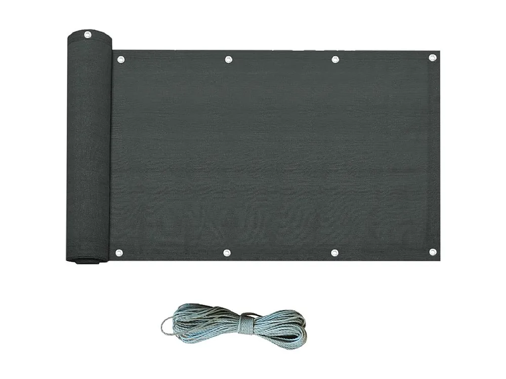 Quebra de vento Protector solar Guarda-sol Polietileno Antracite Cinza 0,9x5