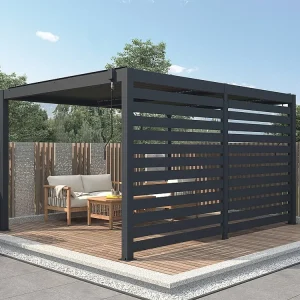 Quebra-sol alumínio para pérgola bioclimática L3,68 x A2,2 m - BOLSENA