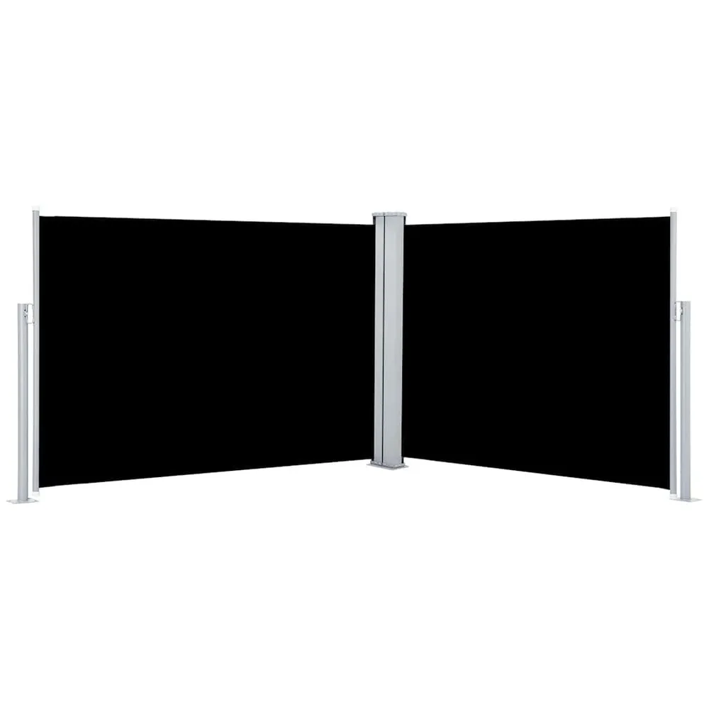Toldo lateral retrátil 120x1000 cm preto