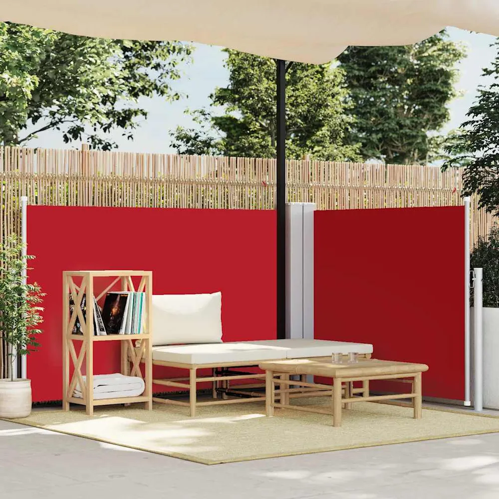Toldo lateral retrátil 120x1000 cm vermelho