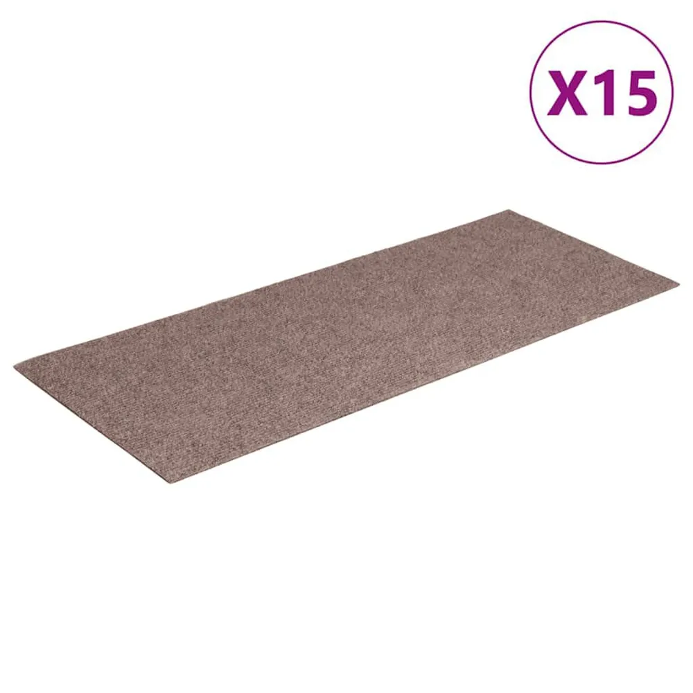 Suporte para Bicicleta na Caçamba Tapetes escada adesivos retang. 15 pcs 60x25 cm castanho-escuro