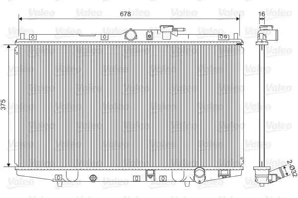 Radiador de Arrefecimento VALEO 734716 para Honda Accord