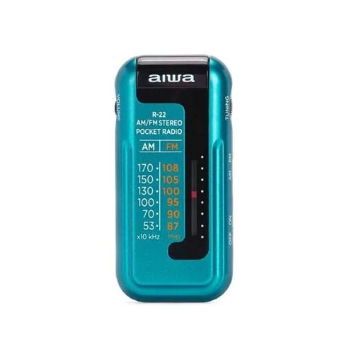 Conversor 12V/220V Rádio Portátil de Bolso Aiwa R-22TQ Turquesa