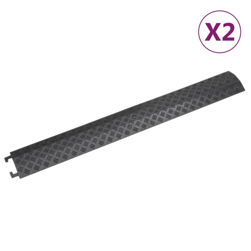 Protetor de Porta-traseira Rampas protetoras de cabos 2 pcs 98,5 cm preto