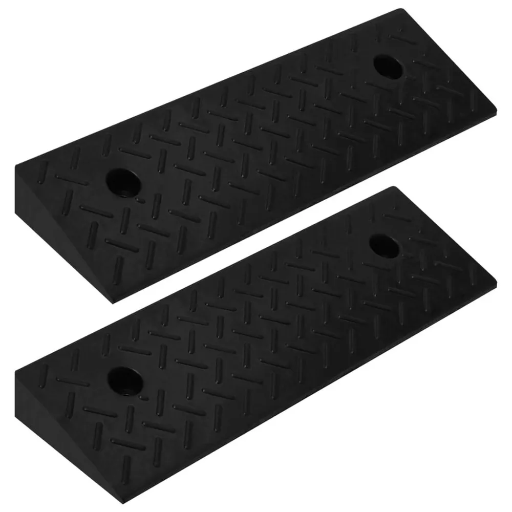 Tampa Rígida para Caçamba Rampas para bermas 2 pcs 50x17,5x5 cm borracha