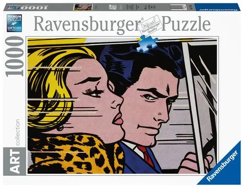 Puzzle Art Collection Lichtenstein Carro - 1000 Peças - Ravensburger com Cabo de 50cm