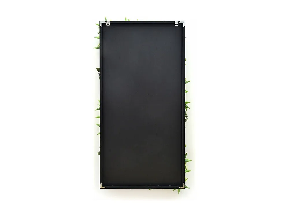 Giungla - Painel de parede de relva artificial, painel com quadro preto do PVC 100x100cm