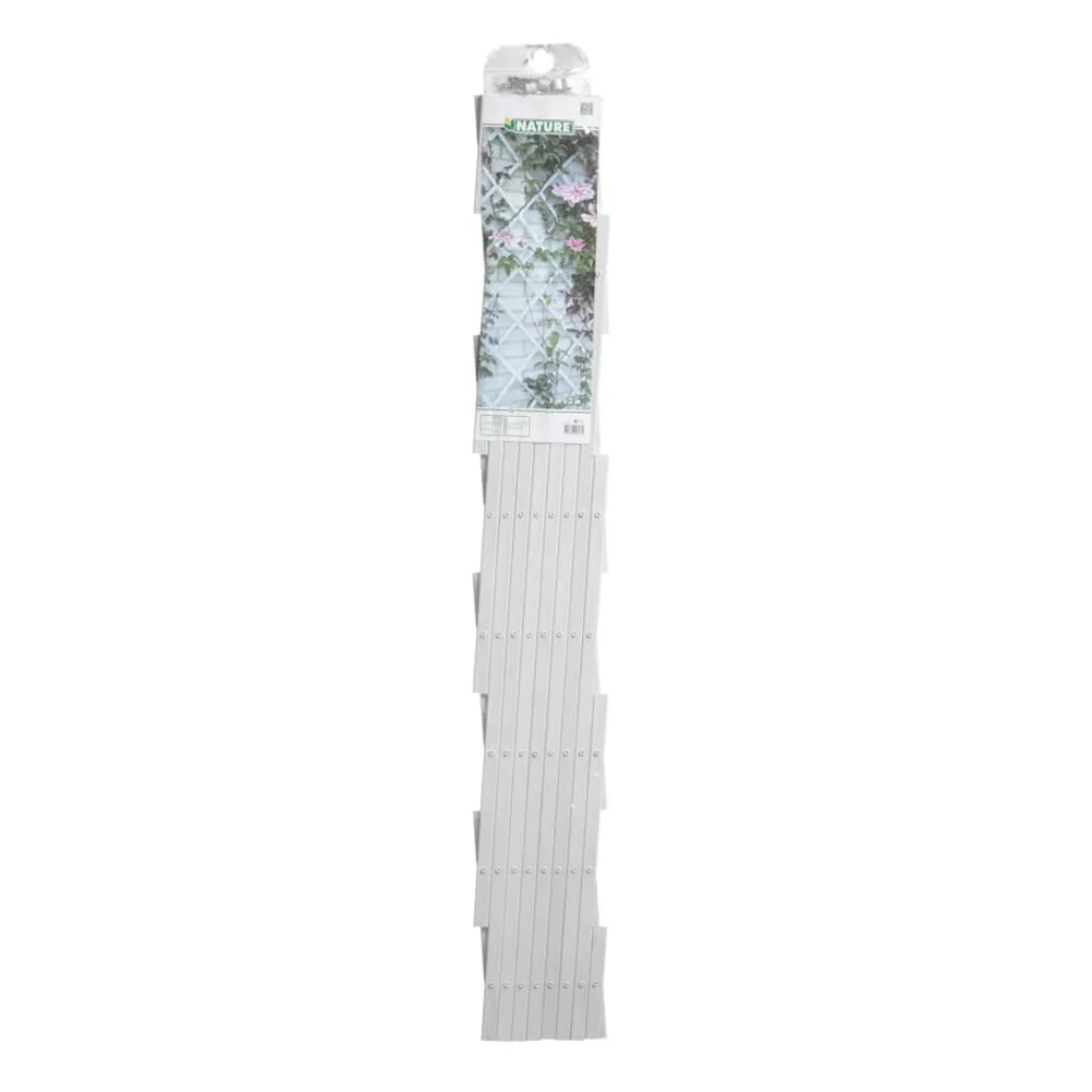 Nature Treliç de jardim 100x200 cm PVC branco 6040703