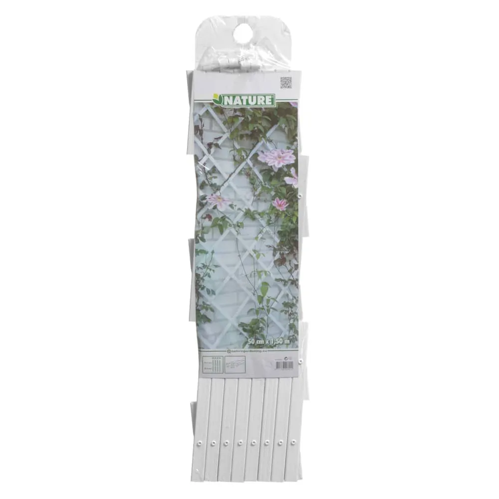 Nature Treliç de jardim 100x200 cm PVC branco 6040703
