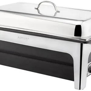 Rechaud elétrico APS, 63 x 36 cm, altura: 29 cm, ço inoxidável / PP, recipiente para alimentos GN 1/1-100 mm, suporte para...