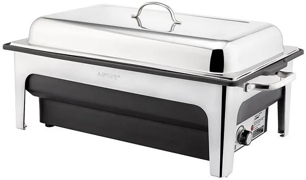 Rechaud elétrico APS, 63 x 36 cm, altura: 29 cm, ço inoxidável / PP, recipiente para alimentos GN 1/1-100 mm, suporte para...