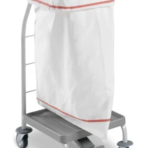 Junta do Coletor TTS Carro para Roupa Linen Trolley Dust 4161 em Linho Rilsan Envernizado 70 L com Tampa e Pedal