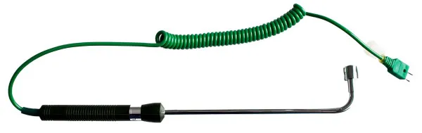 Sensor térmico de superfície de bucha tipo K 1,4cm -50°C +500°C, comprimento do sensor: 35 cm, 100767 com Certificado de C...