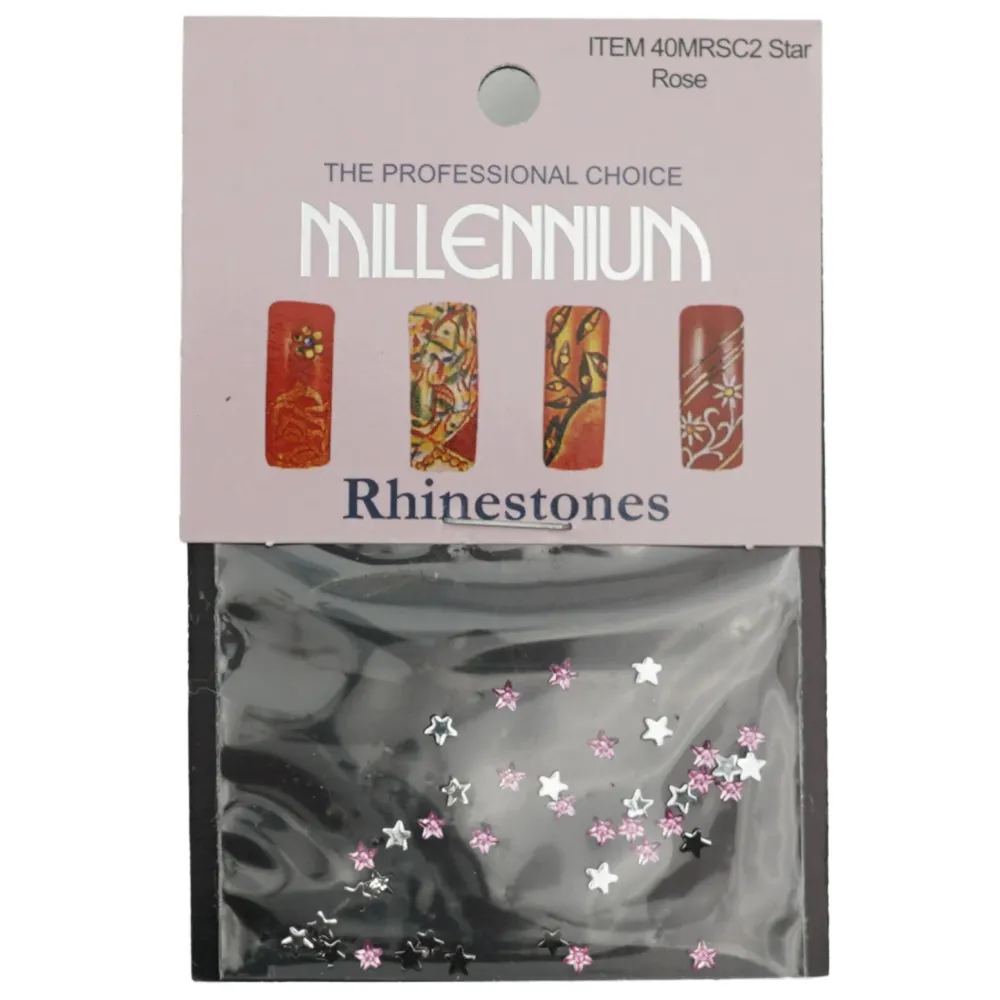 Rhinestones 40 Estrela Rosa