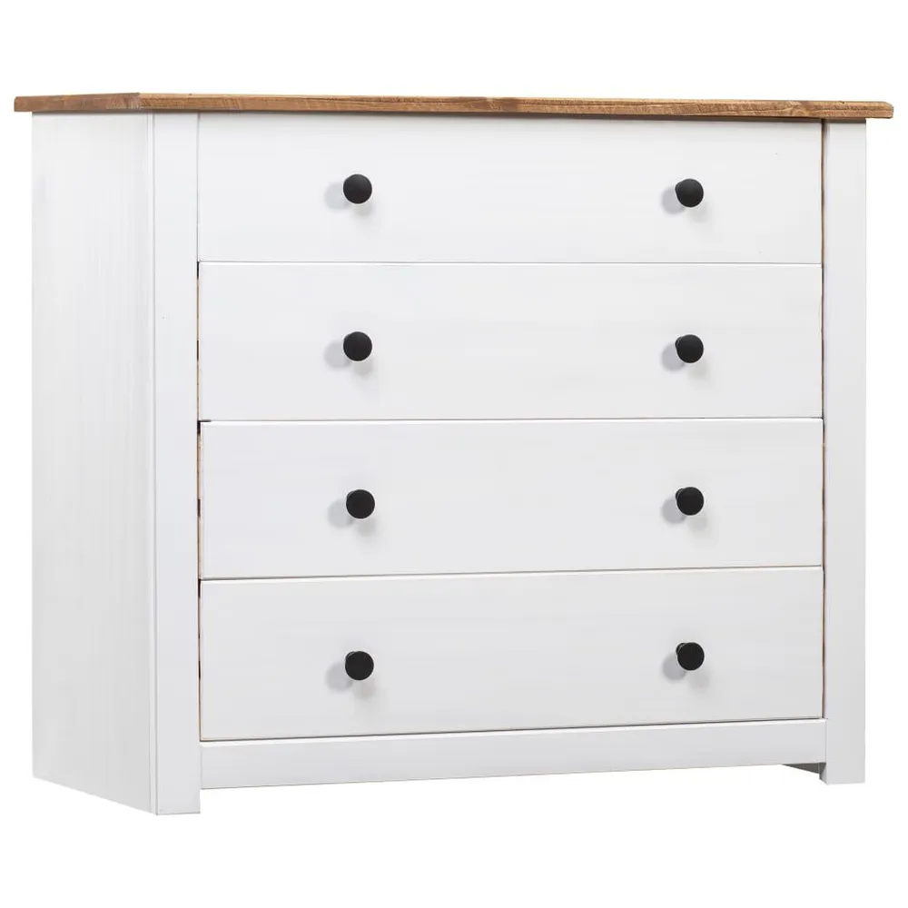 Móvel lateral 80x40x73 cm pinho Panama branco