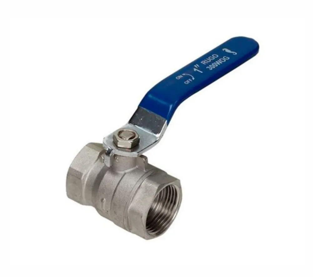 Válvula de Esfera Latón Satinada Roscada 3/4" Rugo 100I-19 Proveedora Ferretera La Mundial