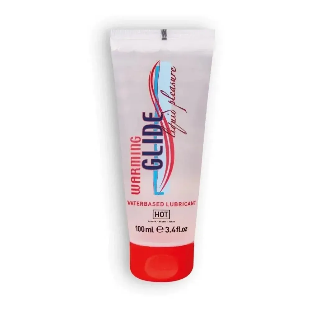 Lubrificante Glide Calor - Gel Lubrificante Solúvel em Água com Efeito Calor com Abraçadeiras de ço