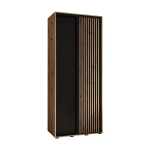 Armário SAPPORO 1 com portas de correr 205,2/100/60 2 puertas (artisan/preto)
