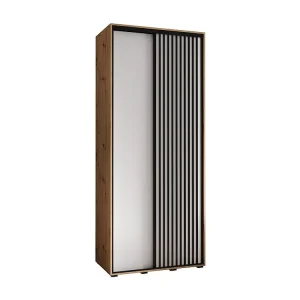 Armário SAPPORO 1 com portas de correr 205,2/100/60 2 puertas (artisan/branco)
