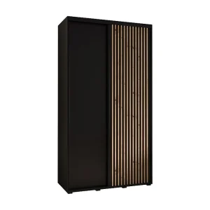 Armário SAPPORO 1 com portas de correr 205,2/130/60 2 puertas (preto/preto)