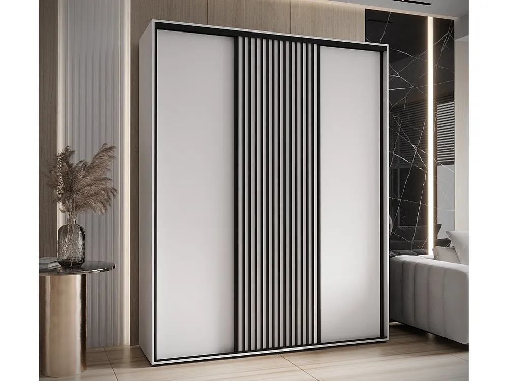 Armário SAPPORO 1 com portas de correr 205,2/190/60 3 puertas (branco/branco)