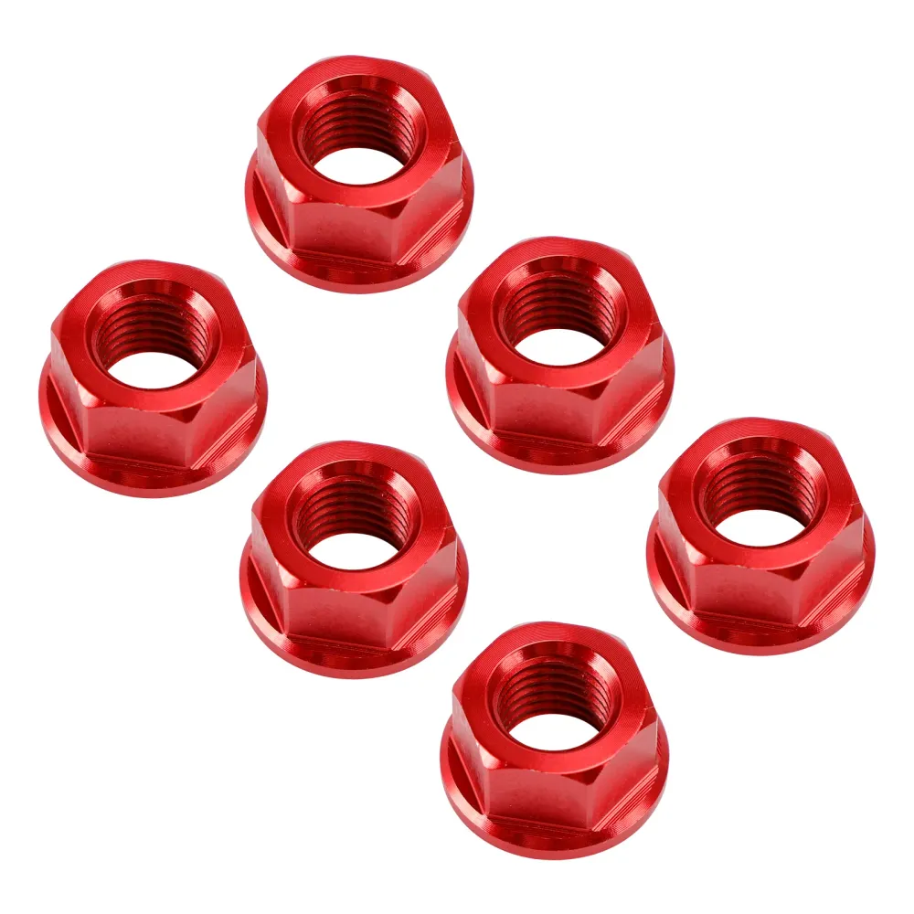 Sprocket Nut Kit M10x1.25 Red Yamaha YZF-R1 98-14 R3 15-18 YZF-R6 03-21