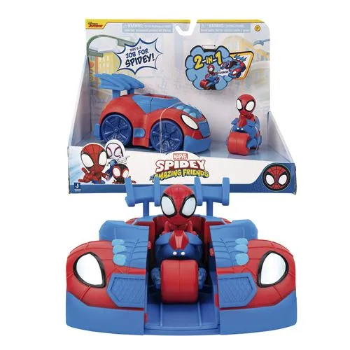 Carro Spidey Stealth Strike 2 1 - Toy Partner com Proteção para Costelas