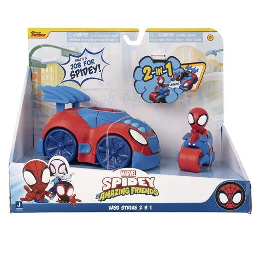 Carro Spidey Stealth Strike 2 1 - Toy Partner com Proteção para Costelas