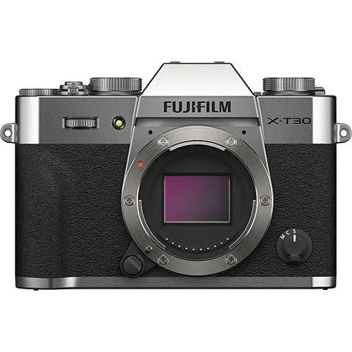 Máquina Fotográfica Mirrorless Fujifilm X-T30 II Corpo - Prateado Kit Completo 5 Peças