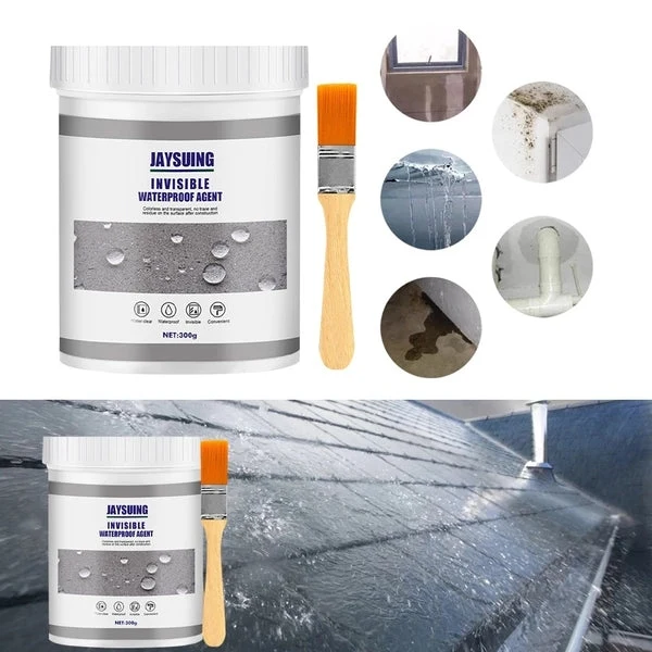 Selante Impermeabilizante Invisível 500g com Pincel – Revestimento Transparente Anti-Vazamento para Banheiros, Telhados e...