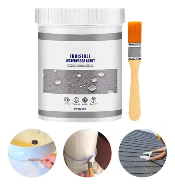 Selante Impermeabilizante Invisível 500g com Pincel – Revestimento Transparente Anti-Vazamento para Banheiros, Telhados e...