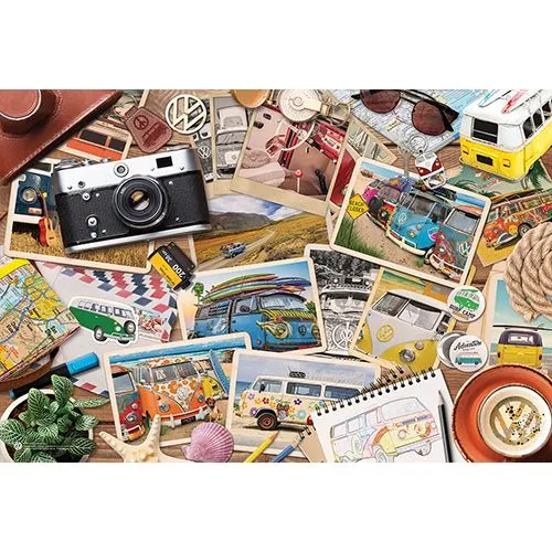 Puzzle Eurographics: Road Trips Volkswagen - 550 Peças | Compreende Póster - Sig Toys