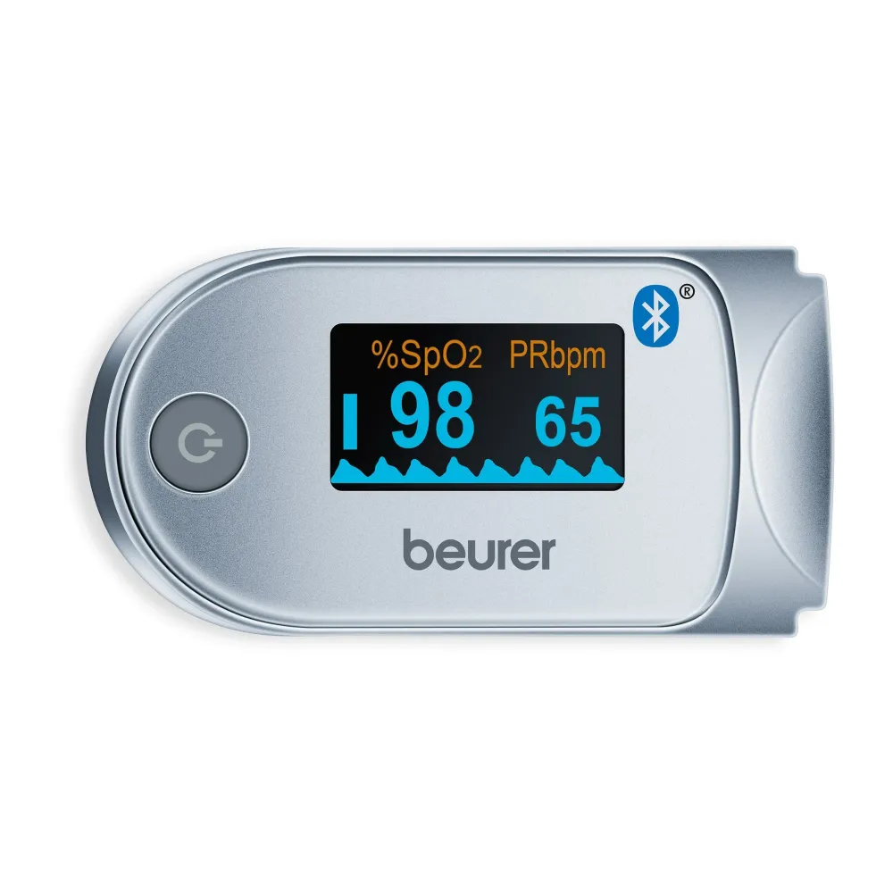 Pulsioximetro Beurer PO60 | Bluetooth, 100 posições de memória, Compacto com Conector de 4 Pinos