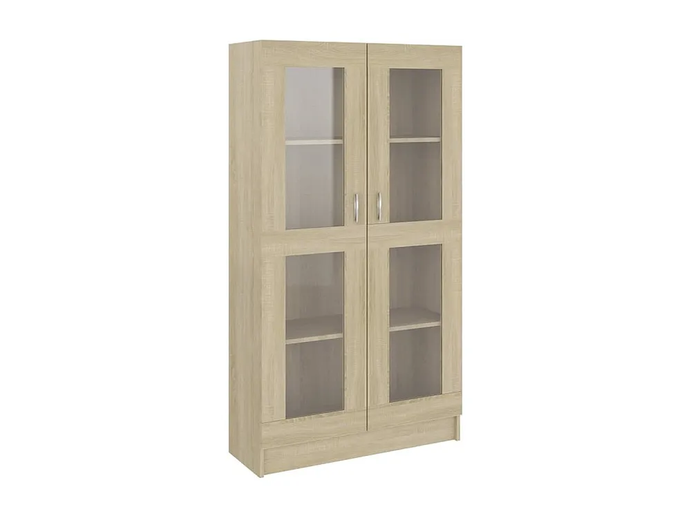 Armário vitrine 82,5x30,5x150cm contraplacado carvalho sonoma com Fita Autocolante