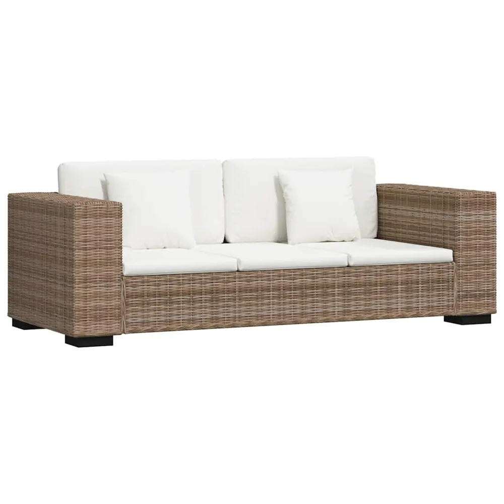 Conjunto de sofás de 3 lugares, 8 pcs, vime genuíno - Compatibilidade Garantida